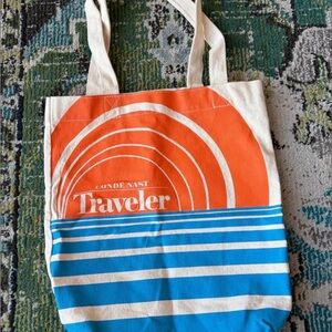 Orange and Blue Condé Nast Traveler Tote Bag